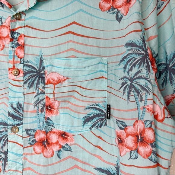Billabong Men’s Sundays X Floral Short Sleeves Button Down Shirt, Size XL - Picture 5 of 11